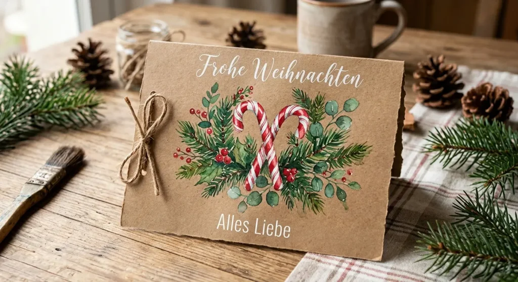 Weihnachtskarte selbsgemacht